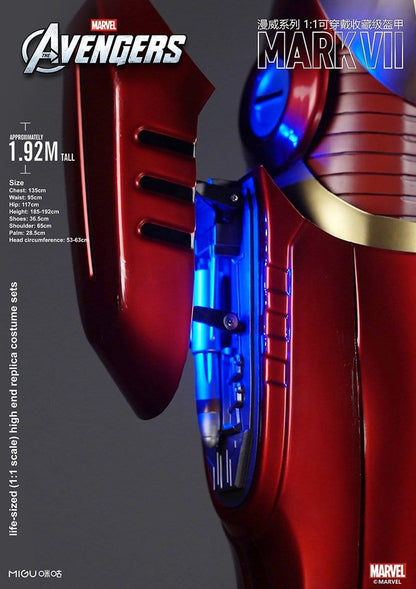 1:1 Iron Man MK7 Suit Life-size Wearable Armour Newly Upgraded Deluxe Version Marvel Licensed($300 is only the deposit!!)
