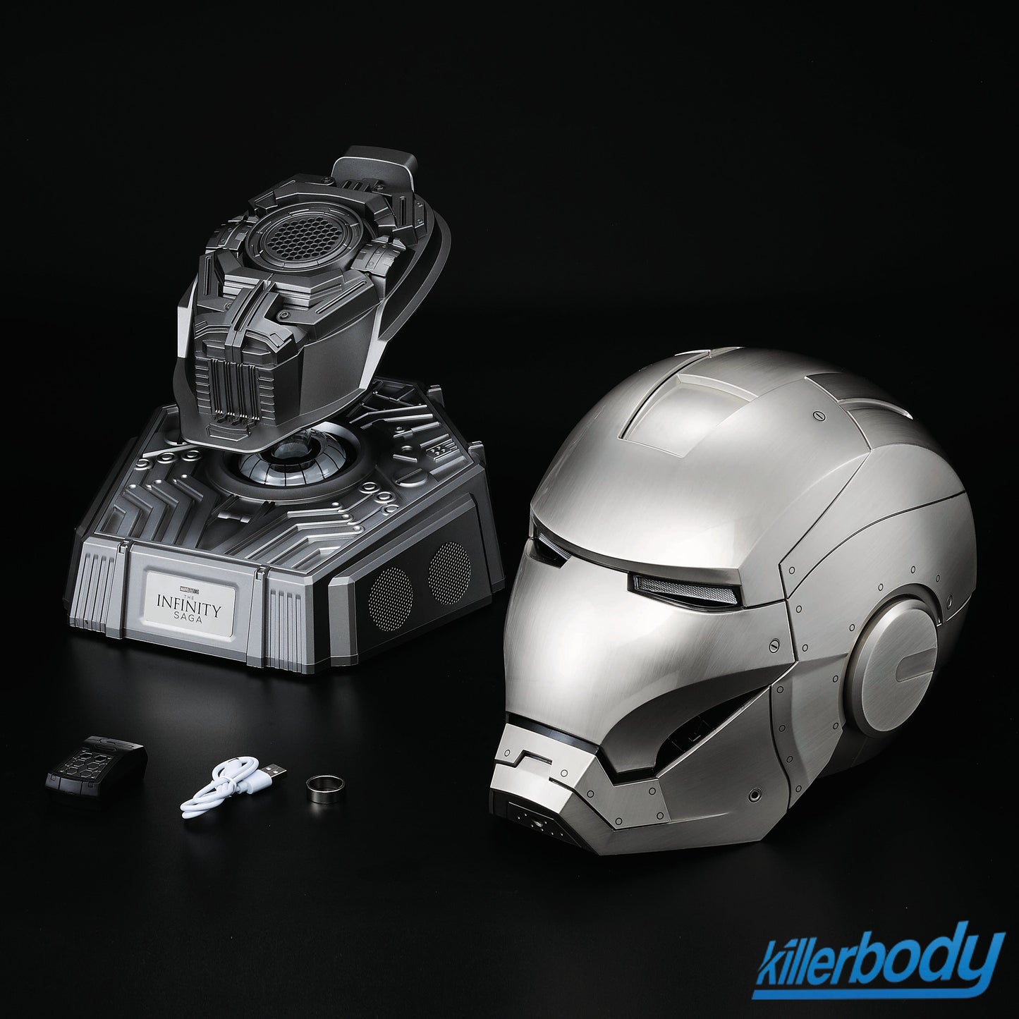 Killerbody 1: 1 Collectible Bluetooth Speaker Iron Man MK2 Wearable Helmet