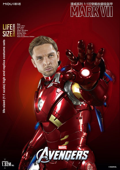 1:1 Iron Man MK7 Suit Life-size Wearable Armour Newly Upgraded Standard Version Marvel Licensed($300 is only the deposit !)