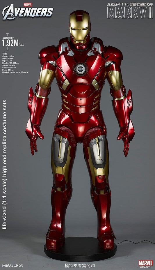 1:1 Iron Man MK7 Suit Life-size Wearable Armour Newly Upgraded Deluxe Version Marvel Licensed($300 is only the deposit!!)