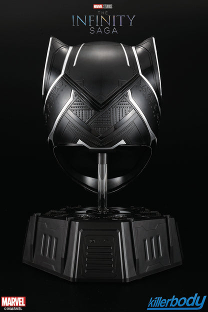 1:1 Collectible Wearable Black Panther Helmet w/Eye Lights Touch Control System Wearable Black Panther Helmet w/Bluetooth Speaker