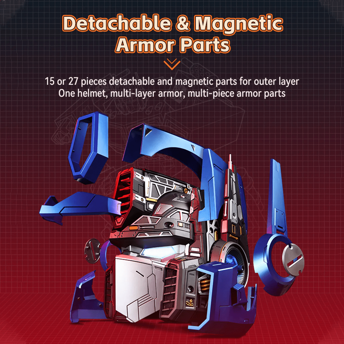 Transformers G1 Optimus Prime Wearable Helmet w/ Detachable Armor Parts（Standard Version）