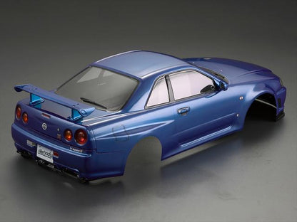 Killerbody 1/10 NISSAN SKYLINE (BNR34) RC Car Finished Body (Metallic-blue) #48716