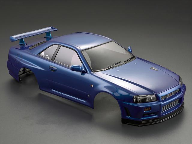 Killerbody 1/10 NISSAN SKYLINE (BNR34) RC Car Finished Body (Metallic-blue) #48716