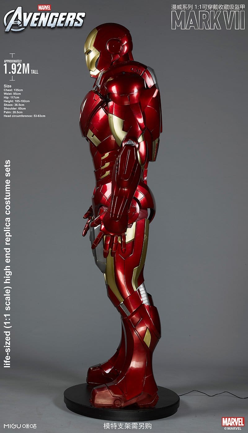 1:1 Iron Man MK7 Suit Life-size Wearable Armour Newly Upgraded Deluxe Version Marvel Licensed($300 is only the deposit!!)