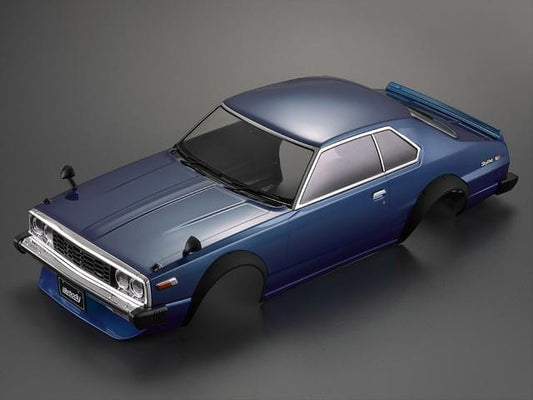 Killerbody 1/10 RC 1977 Skyline Hardtop 2000 GT-ES Finished Body Blue (Printed) #48700