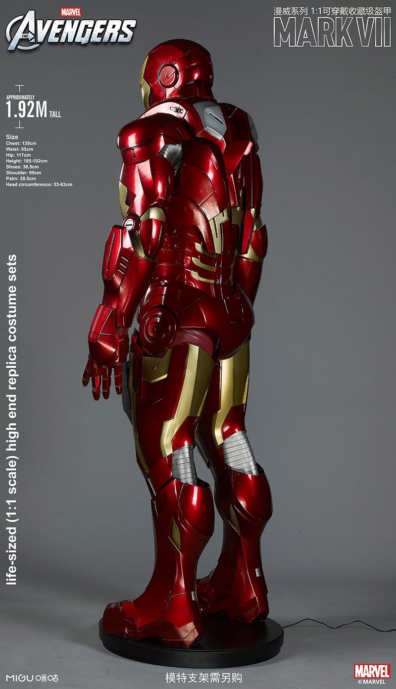 1:1 Iron Man MK7 Suit Life-size Wearable Armour Newly Upgraded Deluxe Version Marvel Licensed($300 is only the deposit!!)