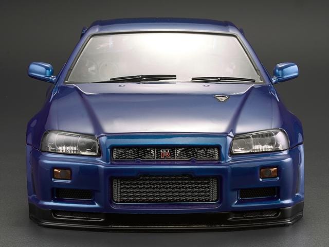 Killerbody 1/10 NISSAN SKYLINE (BNR34) RC Car Finished Body (Metallic-blue) #48716