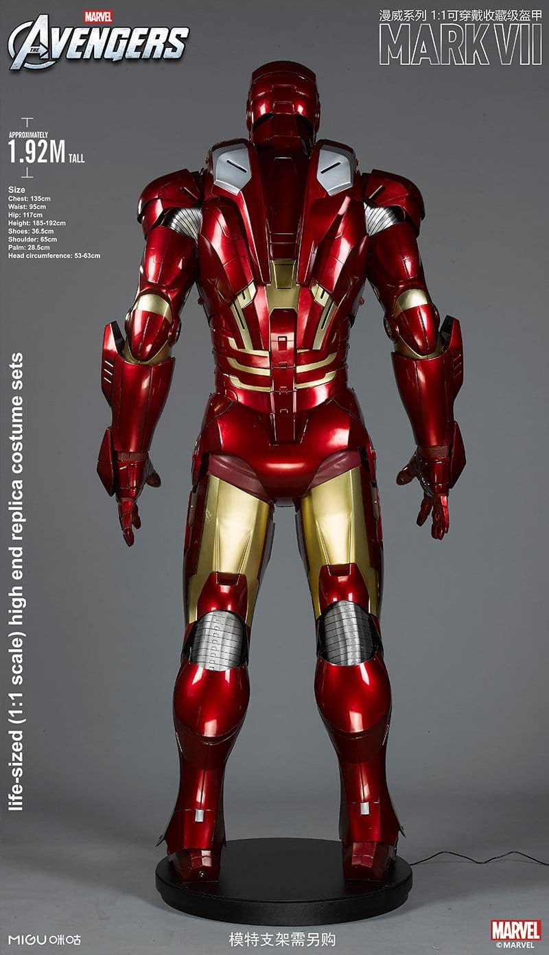 1:1 Iron Man MK7 Suit Life-size Wearable Armour Newly Upgraded Standard Version Marvel Licensed($300 is only the deposit !)