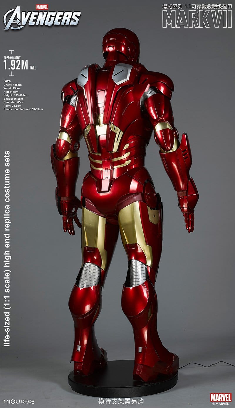 1:1 Iron Man MK7 Suit Life-size Wearable Armour Newly Upgraded Standard Version Marvel Licensed($300 is only the deposit !)