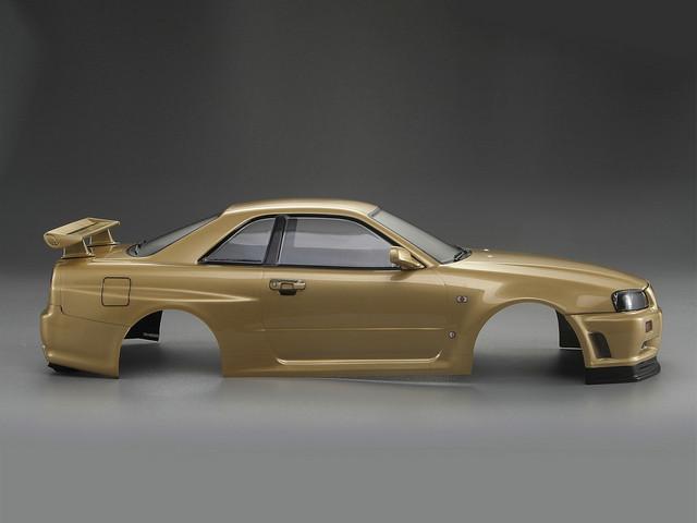 Killerbody 1/10 48645 NISSAN SKYLINE (BNR34)  Finished Body Champagne-gold