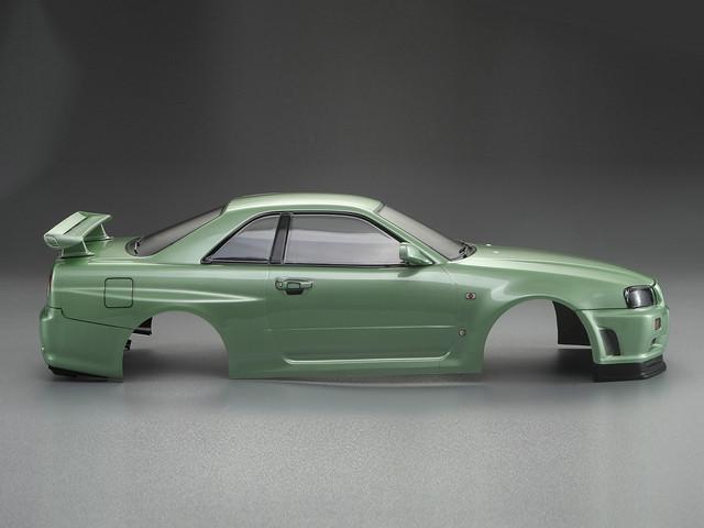 Killerbody 1/10 NISSAN SKYLINE (BNR34)  Finished Body Champagne-green