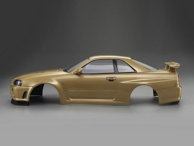 Killerbody 1/10 48645 NISSAN SKYLINE (BNR34)  Finished Body Champagne-gold