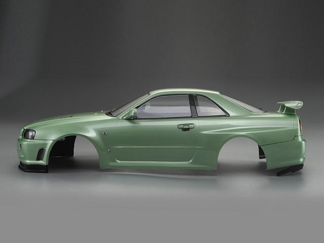 Killerbody 1/10 NISSAN SKYLINE (BNR34)  Finished Body Champagne-green
