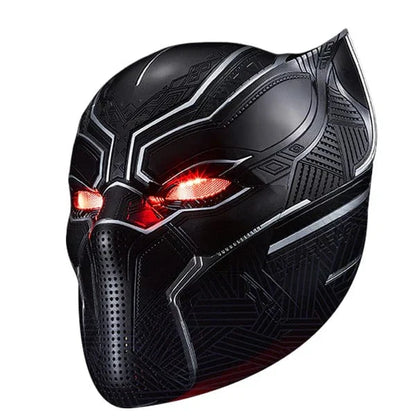 1:1 Collectible Wearable Black Panther Helmet w/Eye Lights Touch Control System Wearable Black Panther Helmet w/Bluetooth Speaker